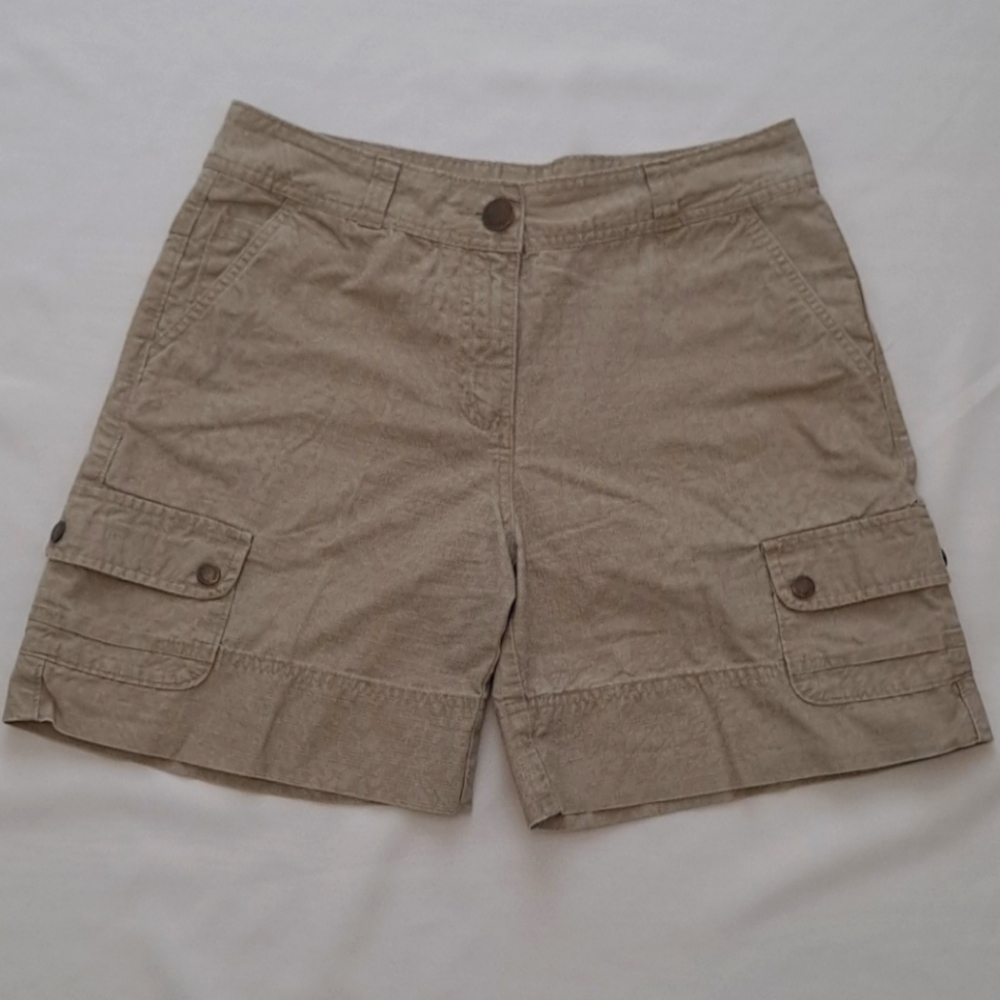 Woolrich Ripstop 100% Cotton Khaki Camping Hiking Cargo Shorts